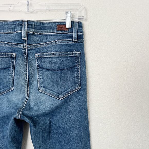 [Paige] Hoxton Ultra Skinny Mid Rise Medium Wash Stretch Woodrow Jeans Size 27 - Picture 9 of 12